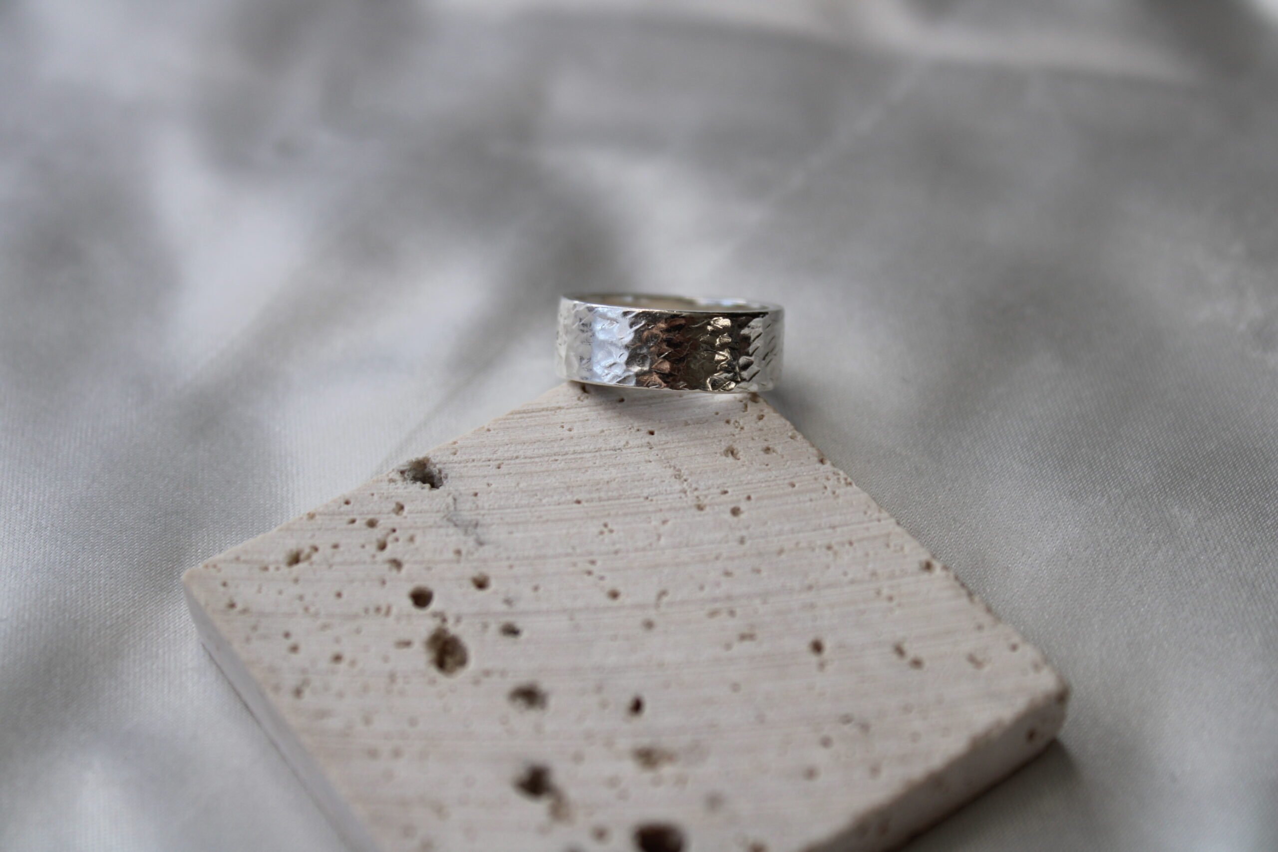 Hammered Silver Ring - Image 3