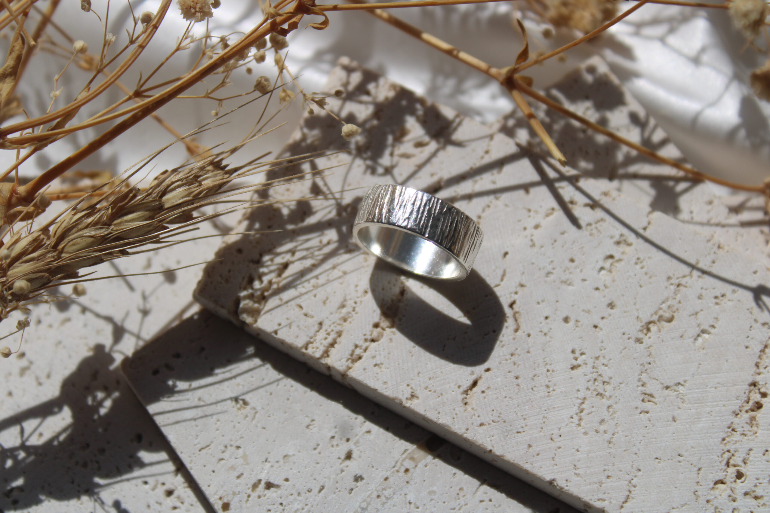 Textured Silver Ring