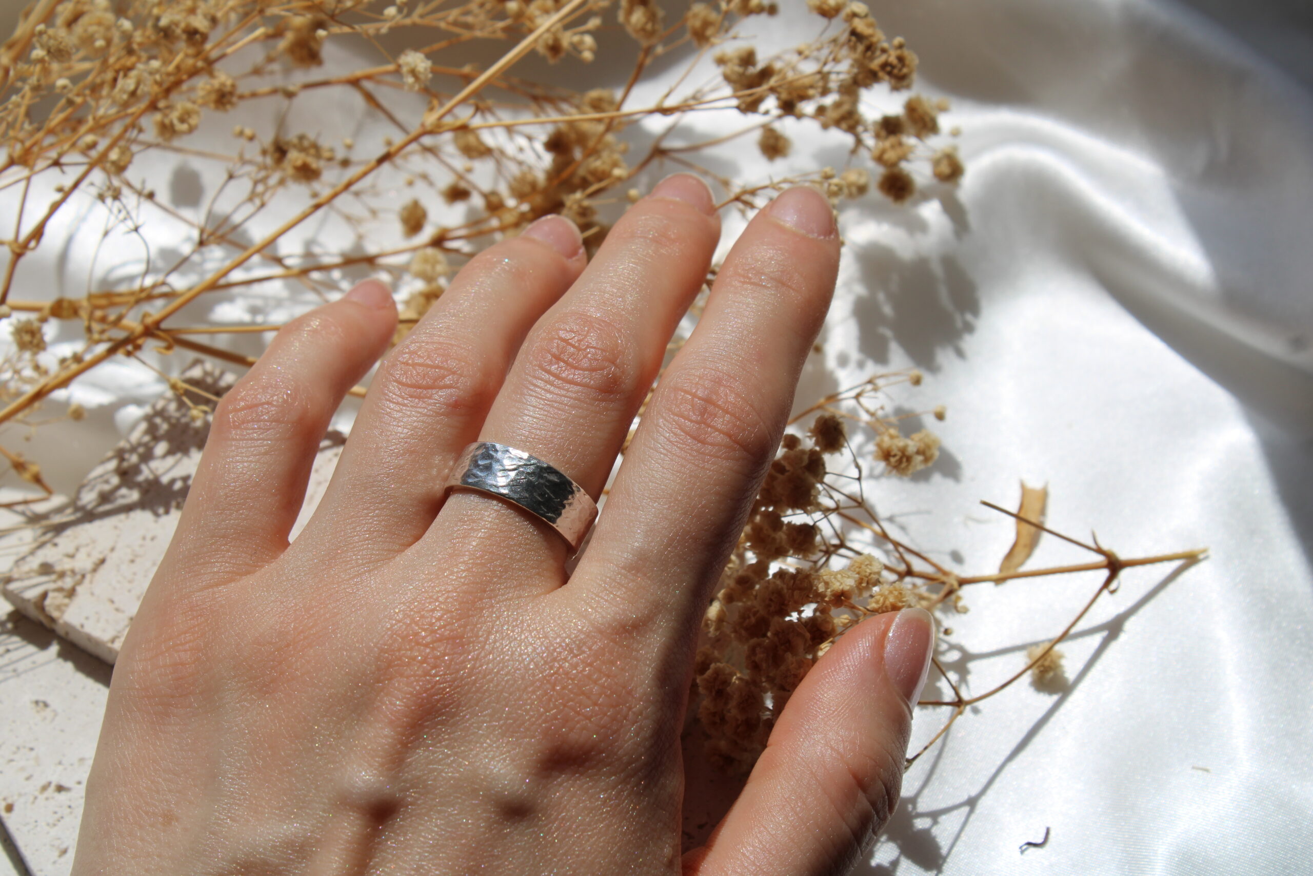 Hammered Silver Ring - Image 4