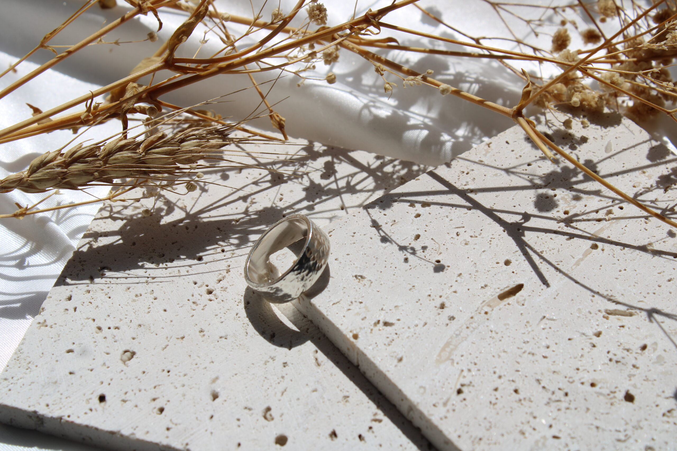 Hammered Silver Ring - Image 2