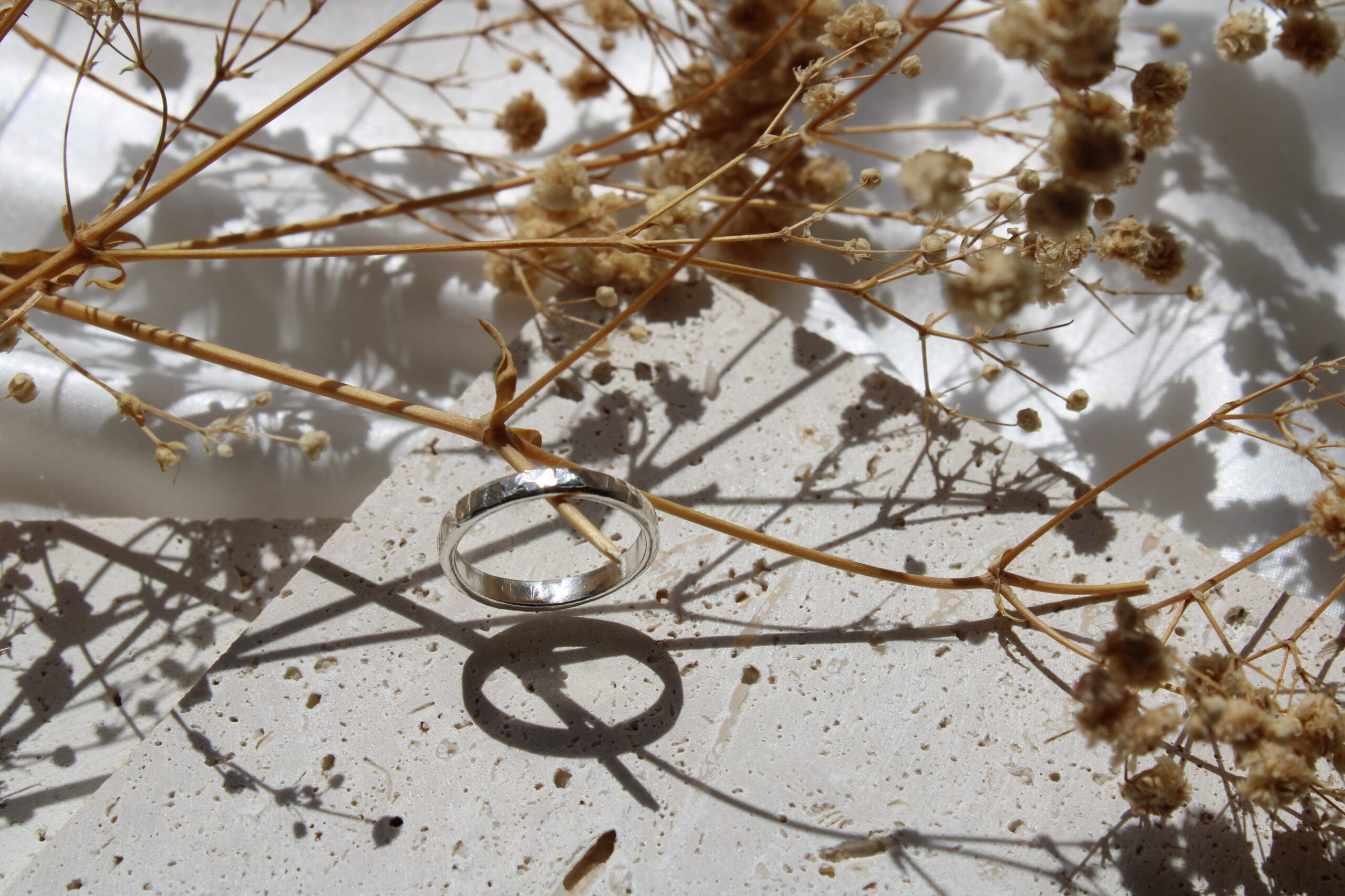 Hammered Sterling Silver Ring - Image 2