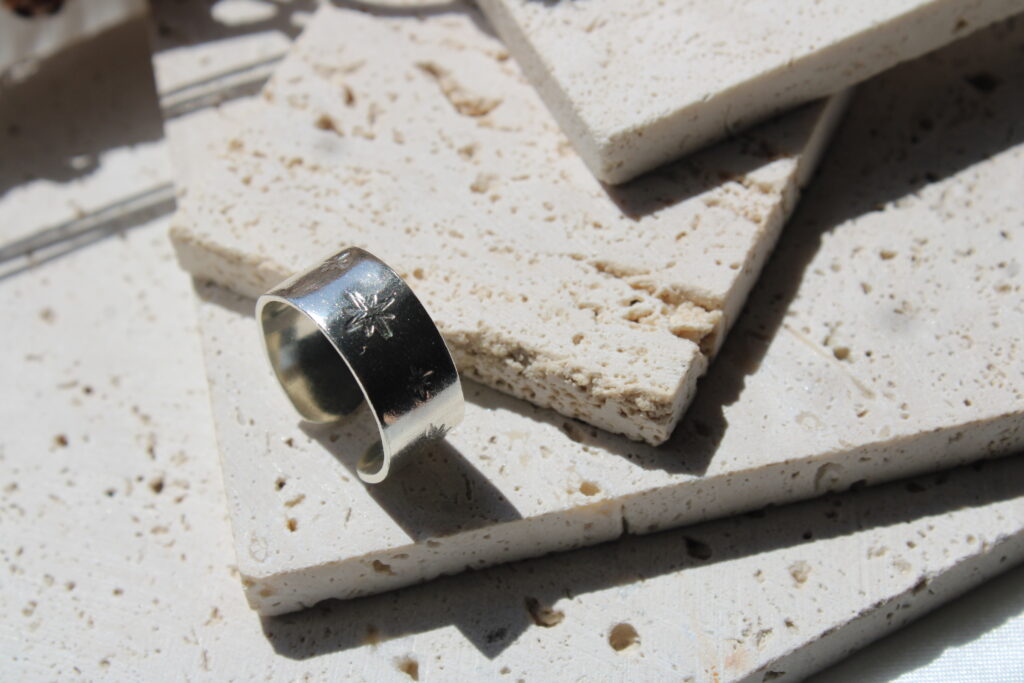 Stamped Adjustable Ring Band
