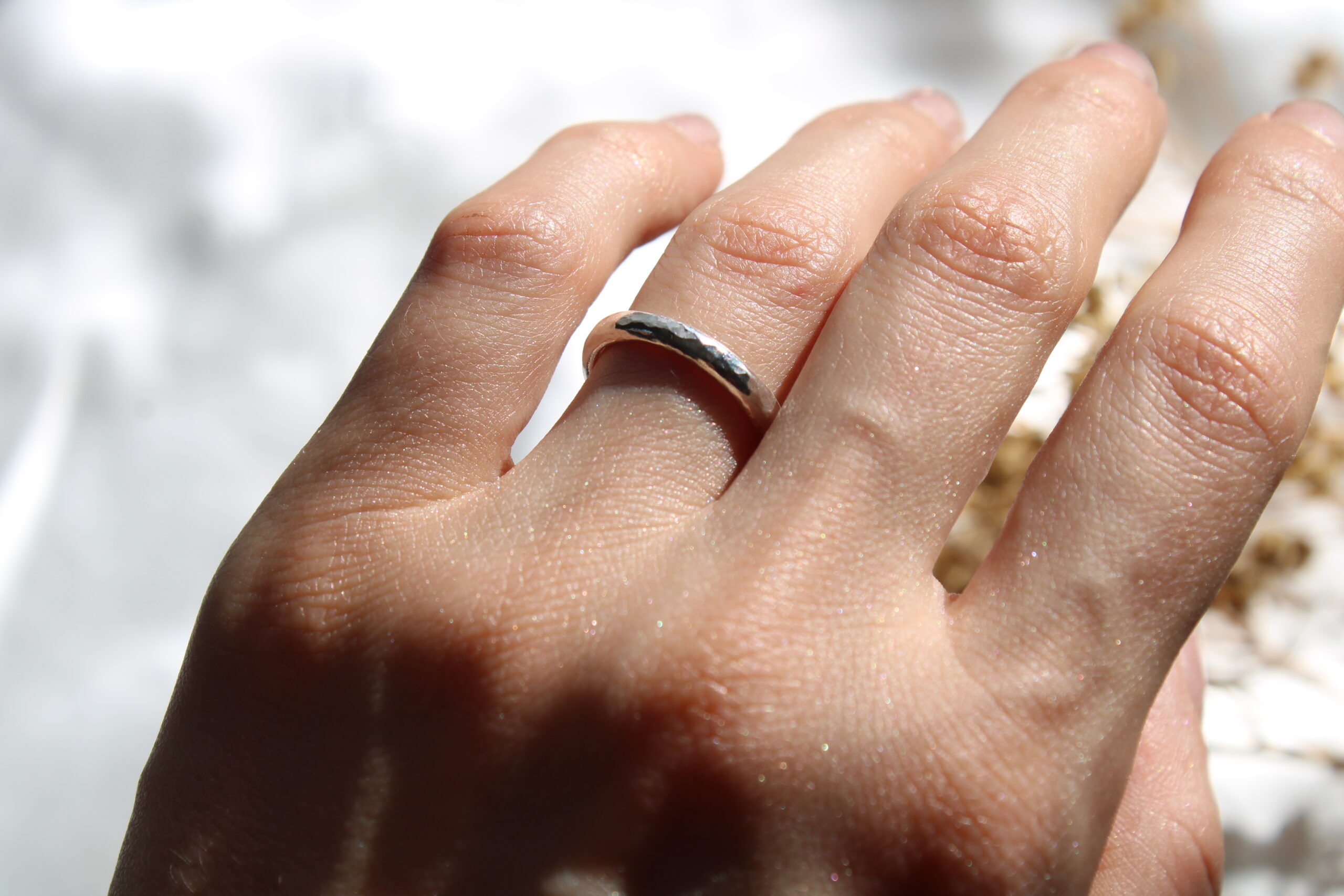 Textured Sterling Silver Ring - Image 3